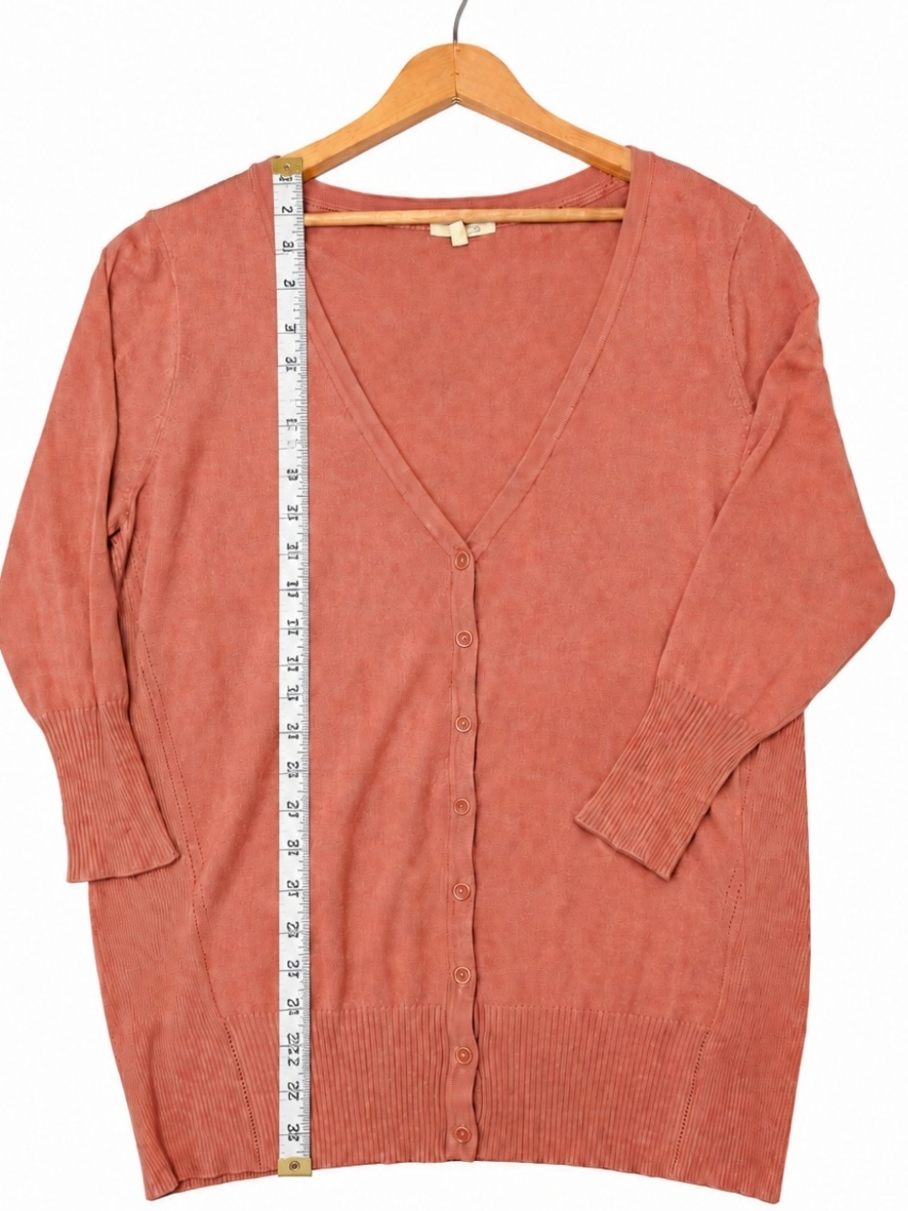 Maurices Dusty Rose V-Neck Button Cardigan - Picture 2 of 6